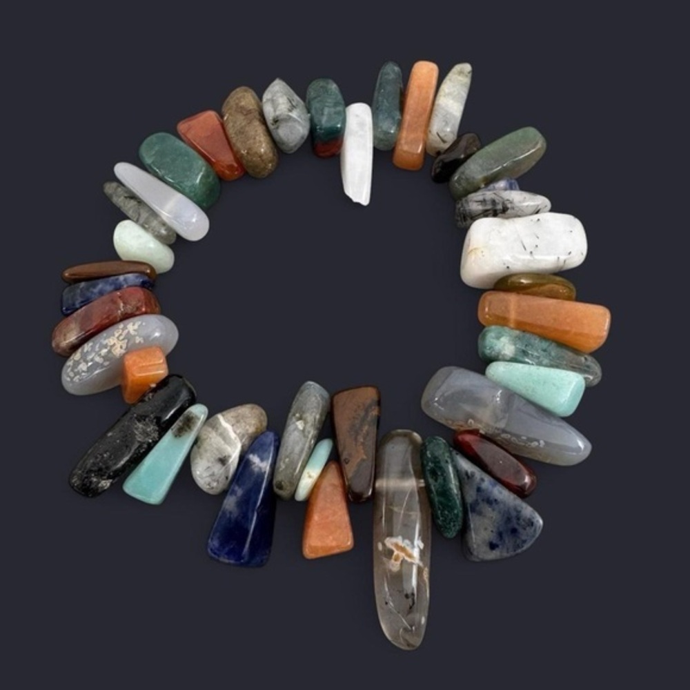 Mixed Crystal Sticks Bead Bracelet